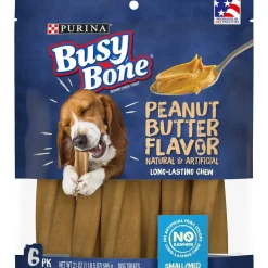 Purina Busy Bone Peanut Butter Flavor Hard Chews Dog Treats - Small/Medium - 21 Oz - Case of 4