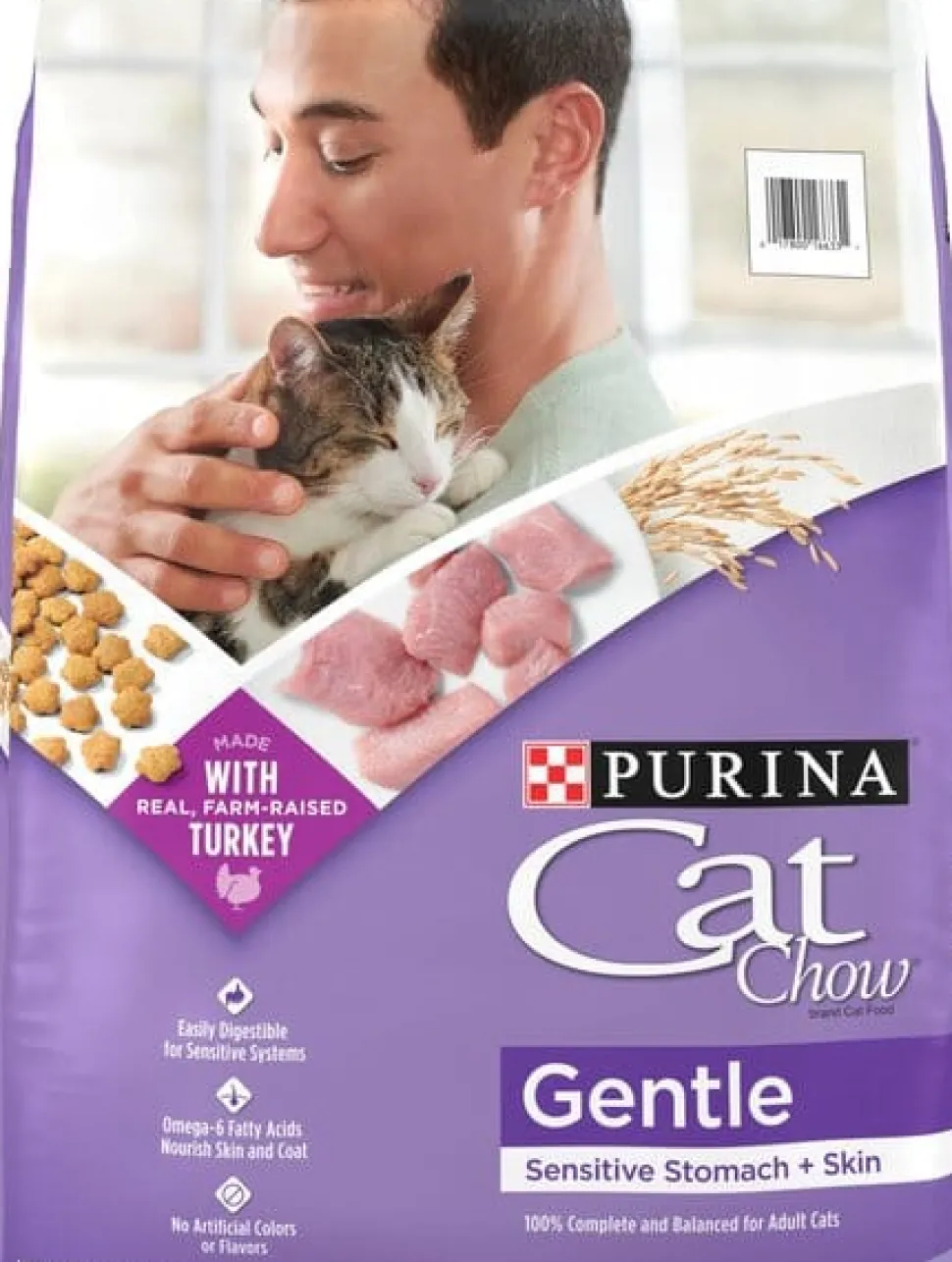 Purina Cat Chow Gentle Sensitive Skin and Stomach Farm-Raised Turkey Dry Cat Food - 13 Lbs