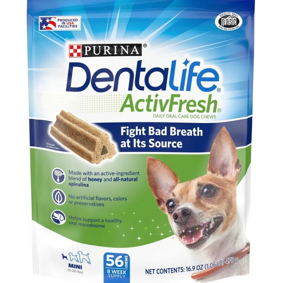 Purina DentaLife ActivFresh Dental Dog Chews - Mini - 16.9 Oz - 4 Pack