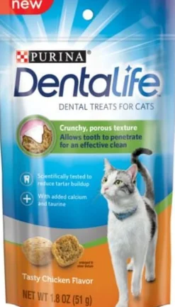 Purina Dentalife Adult Tasty Chicken Flavor Cat Dental Treats