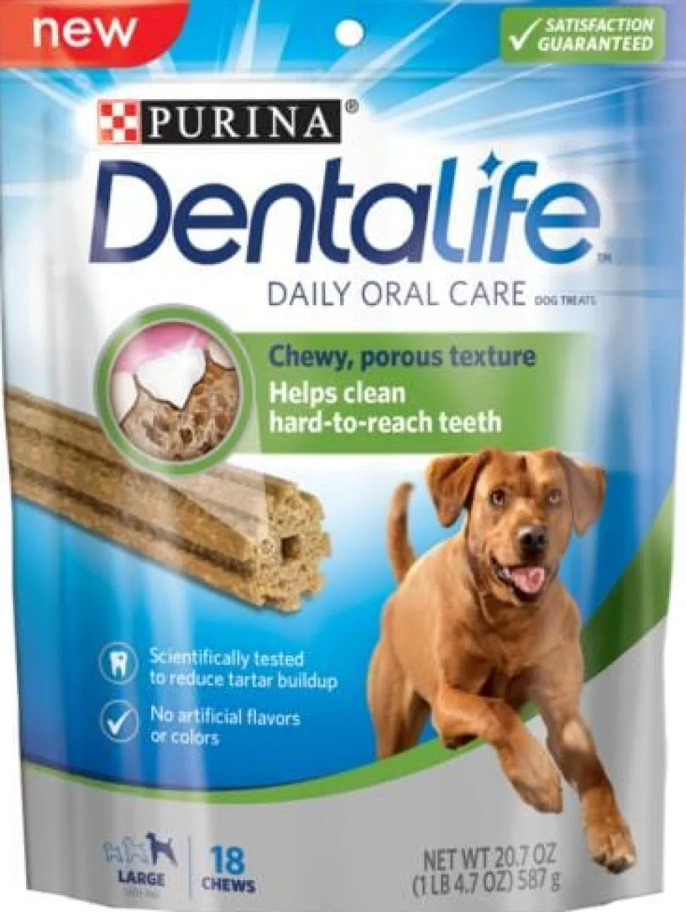 Purina Dentalife Daily Oral Care Adult Large Breed Chicken Flavor Dog Treats