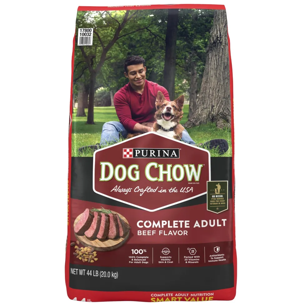 Purina Dog Chow Complete and Balanced Real Beef Adult Dry Dog Food - 44 Lbs