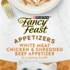 Purina Fancy Feast Appetizers Grain-Free Chicken and Beef Wet Cat Food and Topper Pouch - 1.1 Oz - Case of 10
