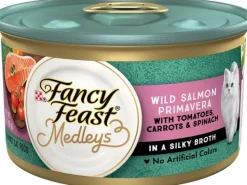 Purina Fancy Feast Classic Medley's High-Protein Salmon Carrots and Spinach Canned Cat Food - 3 Oz - Case of 24