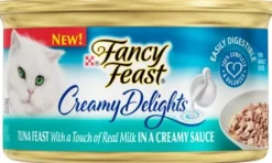 Purina Fancy Feast Creamy Delights Tuna with Real Milk in Cream Sauce Canned Cat Food - 3 Oz - Case of 24