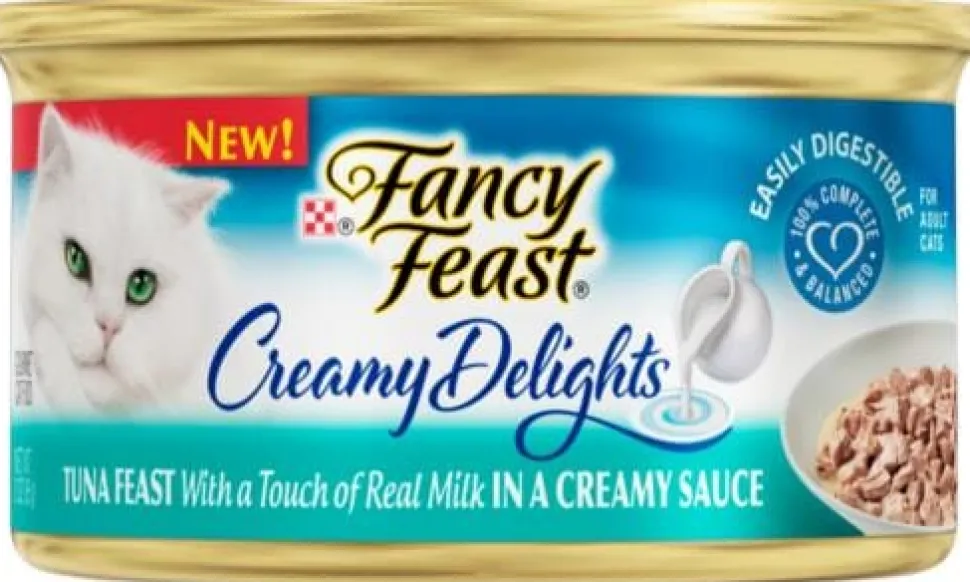 Purina Fancy Feast Creamy Delights Tuna with Real Milk in Cream Sauce Canned Cat Food - 3 Oz - Case of 24