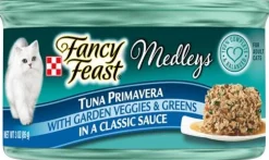 Purina Fancy Feast Elegant Medley's Tuna Primavera with Garden Greens Canned Cat Food - 3 Oz - Case of 24