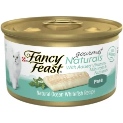 Purina Fancy Feast Gourmet Naturals Whitefish Pate with Vitamins and Minerals Canned Cat Food - 3 Oz - Case of 12