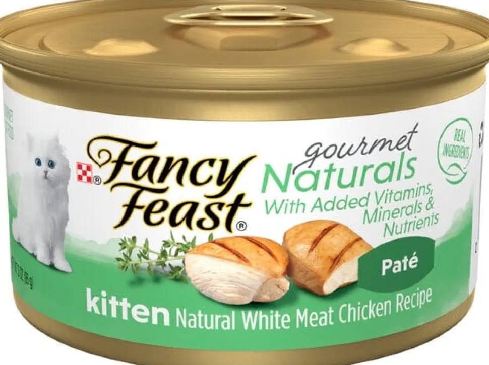 Purina Fancy Feast Gourmet Naturals Chicken Pate with Vitamins and Minerals Kitten Recipe Canned Cat Food - 3 Oz - Case of 12