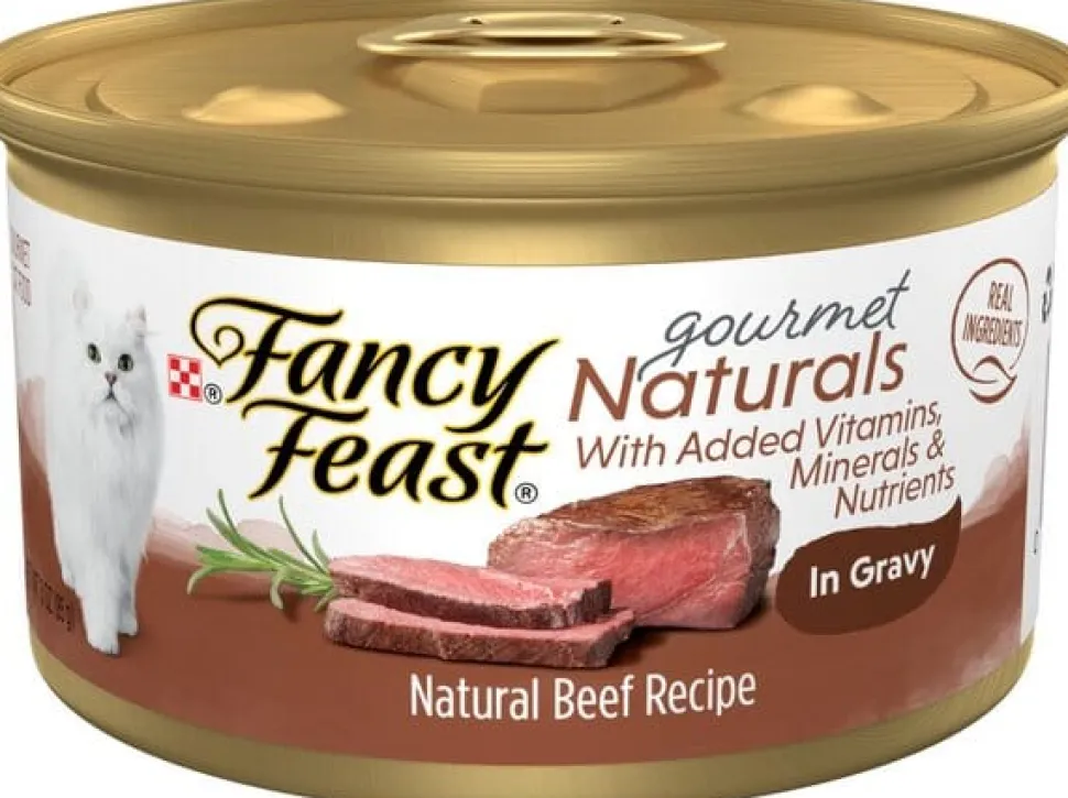 Purina Fancy Feast Gourmet Naturals Beef in Gravy with Vitamins and Minerals Canned Cat Food - 3 Oz - Case of 12