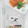 Purina Fancy Feast Gourmet Naturals Oceanfish and Salmon with Garden Greens Dry Cat Food - 12 Lbs - Case of 4
