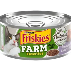 Purina Friskies Farm Favorites Chicken and Turkey with Carrots in Gravy Canned Cat Food - 5.5 Oz - Case of 24