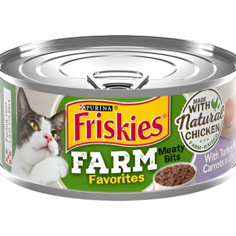 Purina Friskies Farm Favorites Chicken and Turkey with Carrots in Gravy Canned Cat Food - 5.5 Oz - Case of 24