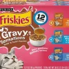 Purina Friskies Gravy Sensations Chicken Whitefish and Tuna Wet Cat Food Pouch - Variety Pack - 3 Oz - Case of 12 - 2 Pack