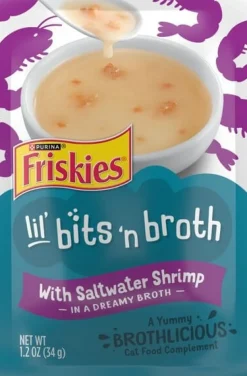 Purina Friskies Lil' Sluprises Compliments Saltwater Shrimp in Puree Wet Cat Food or Topper - 1.2 Oz - Case of 16