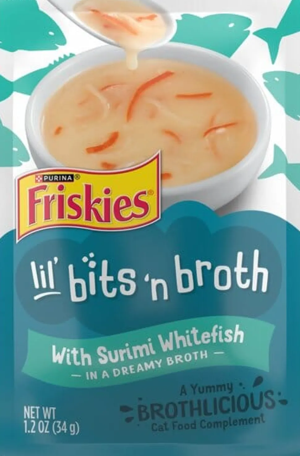 Purina Friskies Lil' Sluprises Compliments Whitefish in Puree Wet Cat Food or Topper - 1.2 Oz - Case of 16
