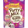Purina Friskies Party Mix Natural Yums Wild-Caught Shrimp with Vitamins Crunchy Cat Treats - 6 Oz - Case of 6