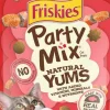 Purina Friskies Party Mix Natural Yums Real Salmon with Vitamins Crunchy Cat Treats - 6 Oz - Case of 6