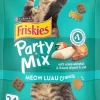 Purina Friskies Party Mix Meow Luau Whitefish Pork and Crab Crunchy Cat Treats - 2.1 Oz - Case of 10