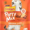 Purina Friskies Party Mix Original Chicken Liver and Turkey Crunchy Cat Treats - 2.1 Oz - Case of 10