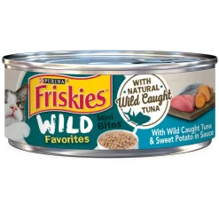 Purina Friskies Wild Tuna and Sweet Potato Canned Cat Food - 5.5 Oz - Case of 24