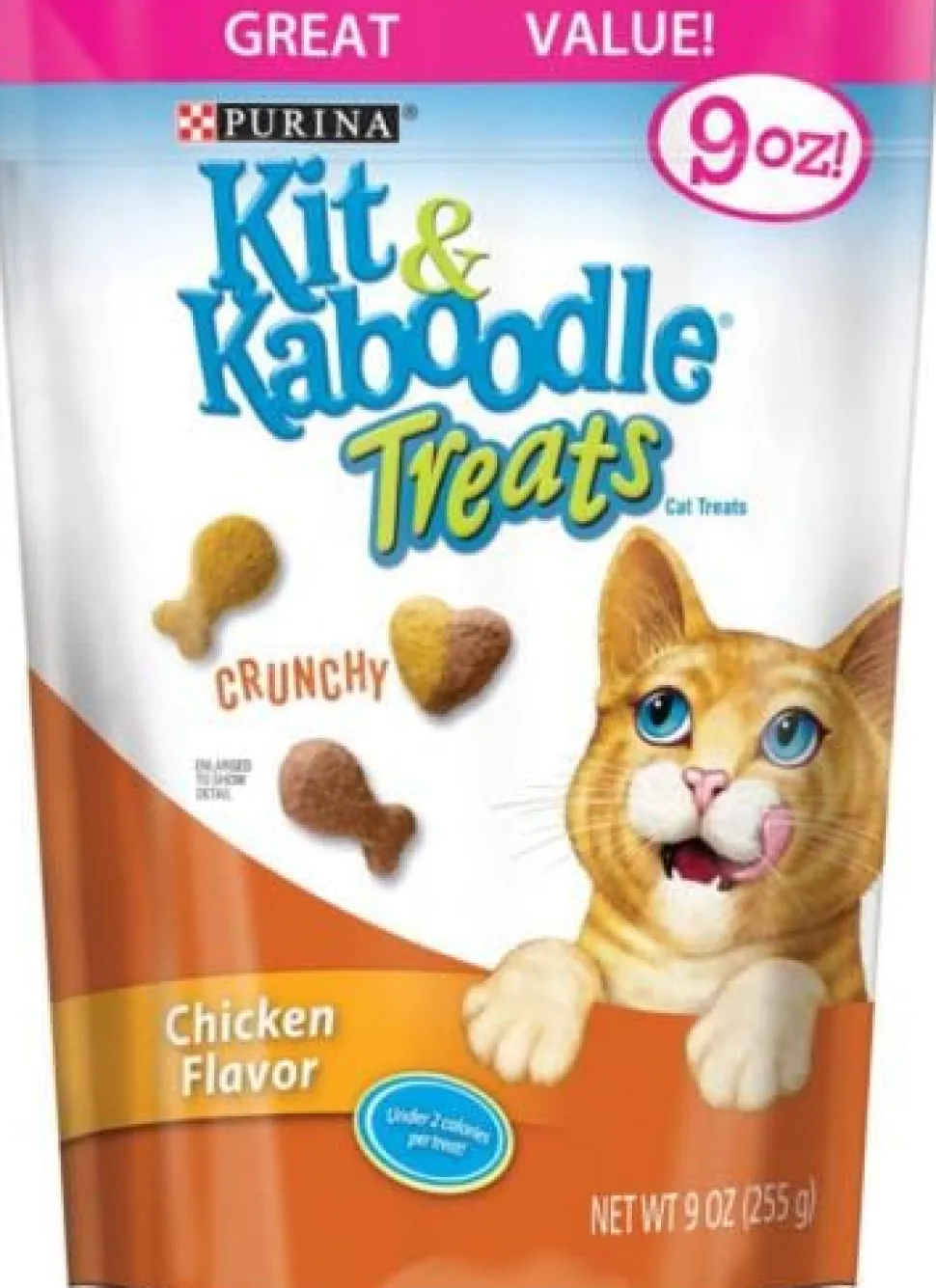 Purina Kit N Kaboodle Chicken Flavor Crunchy Cat Treats - 9 Oz - 4 Pack