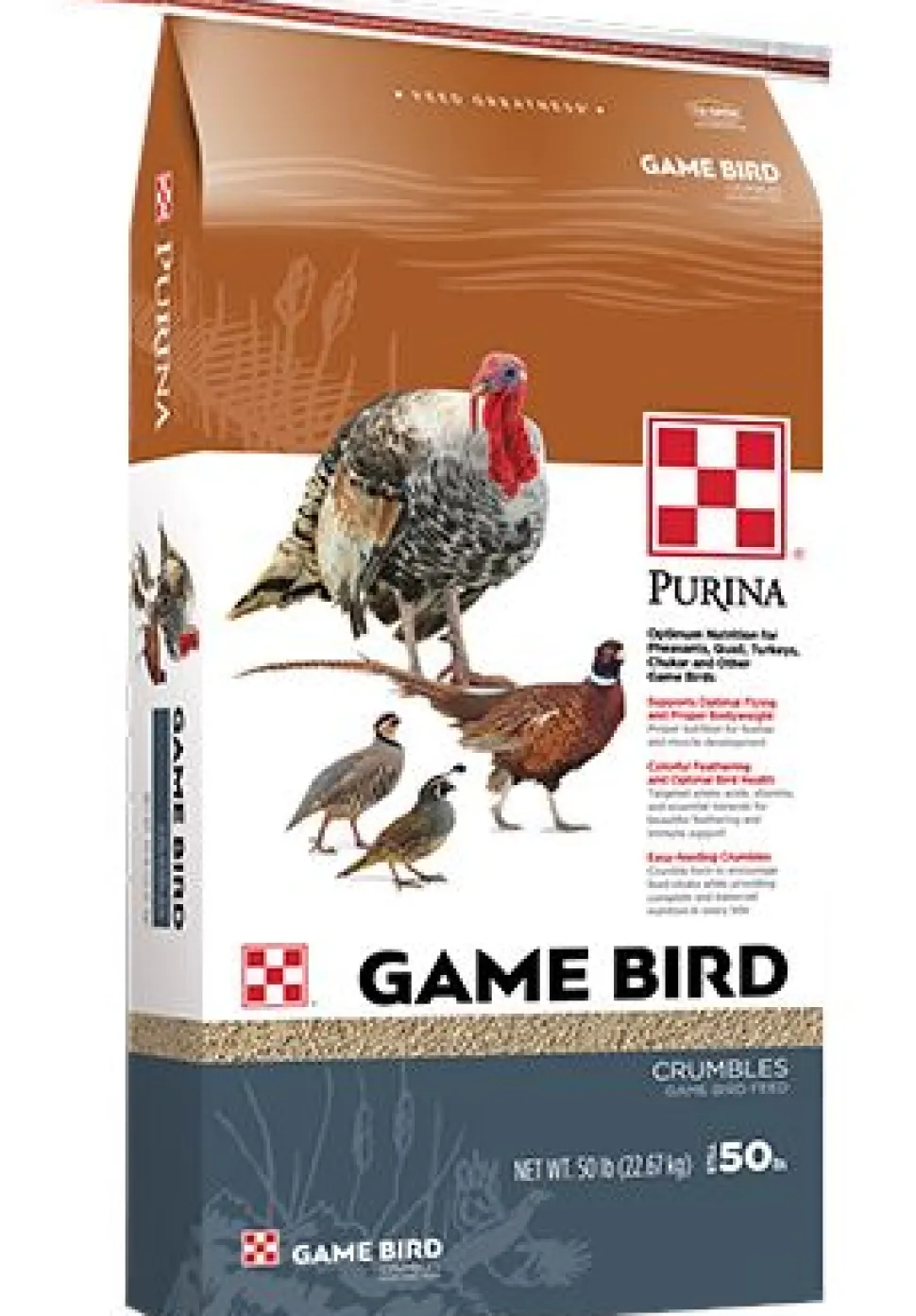 Purina Mills Gamebird Maintenance Gamebird and Pigeon Bird Food - 50 lb Bag