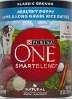 Purina ONE SmartBlend Classic Healthy Puppy Ground Lamb & Long Grain Rice Canned Dog Food
