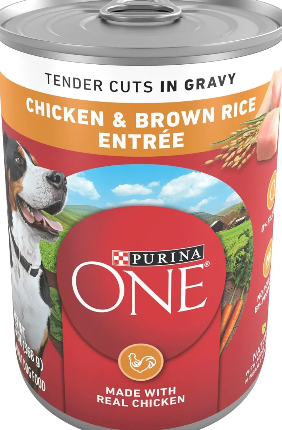 Purina One SmartBlend Tender Cuts in Gravy Chicken and Brown Rice Canned Dog Food - 13 Oz - Case of 12
