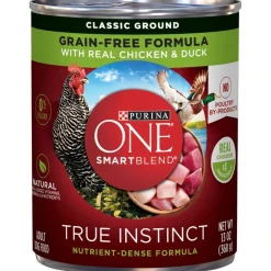 Purina ONE SmartBlend True Instinct with Grain Free Chicken and Duck Classic Ground Canned Dog Food