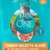 Purina One Tender Selects Blend Chicken Carrots Peas and Rice Dry Cat Food - 3.5 Lbs - Case of 4