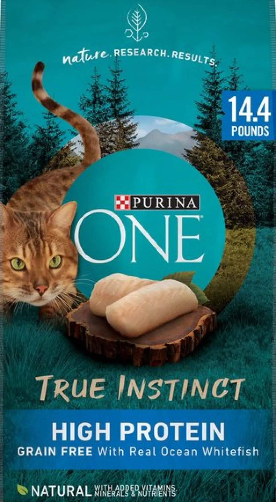 Purina One True Instinct Grain-Free Purposeful Nutrition Ocean Whitefish Dry Cat Food - 14.4 Lbs
