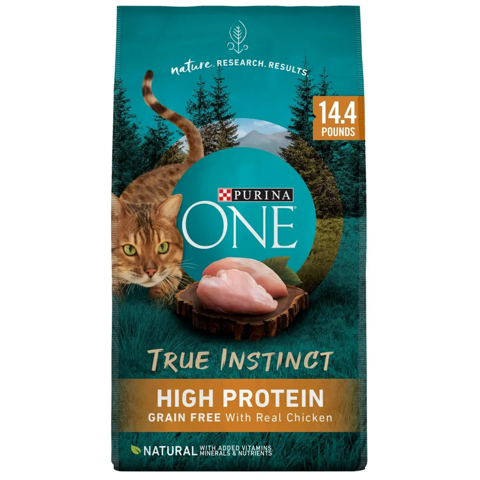 Purina One True Instinct Grain-Free Purposeful Nutrition Chicken Dry Cat Food - 14.4 Lbs