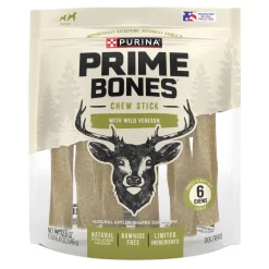 Purina Prime Bone Steak Venison Natural Hard Chews Dog Treats - Small - 9.7z Oz - Case of 6