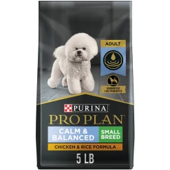 Purina Pro Plan Calm and Balanced Chicken and Rice Adult Small Breed Dry Dog Food - 5 Lbs - Case of 5