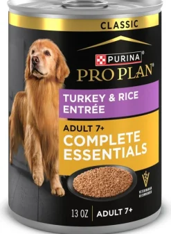 Purina Pro Plan Complete Essentials Classic Turkey and Rice Senior 7+ Adult Canned Dog Food - 13 Oz - Case of 12