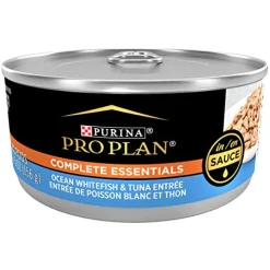 Purina Pro Plan Complete Essentials Ocean Whitefish and Tuna in Sauce Canned Cat Food - 5.5 Oz - Case of 24