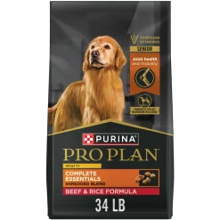 Purina Pro Plan Complete Essentials Shredded Blend Beef and Rice 7+ Senior Adult Small-Breed Dry Dog Food - 34 Lbs