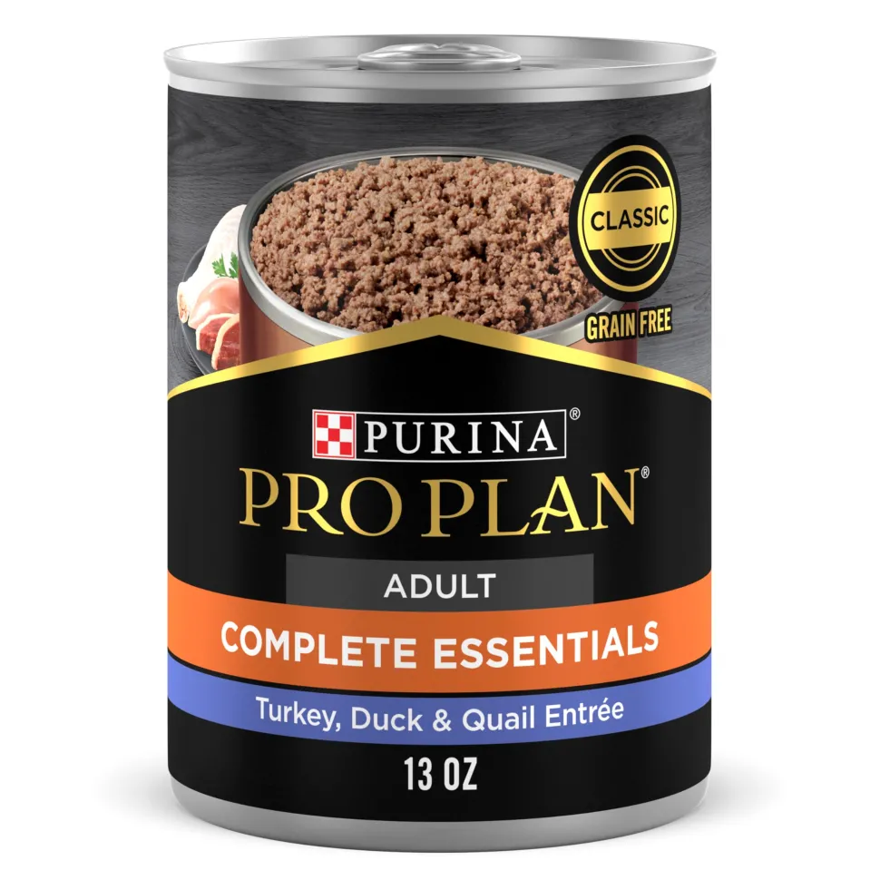 Purina Pro Plan Complete Essentials Grain-Free Classic Turkey and Duck Adult Canned Dog Food - 13 Oz - Case of 12
