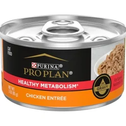 Purina Pro Plan Healthly Metabolism High-Protein Chicken and Gravy Entrée Canned Cat Food - 3 Oz - Case of 24