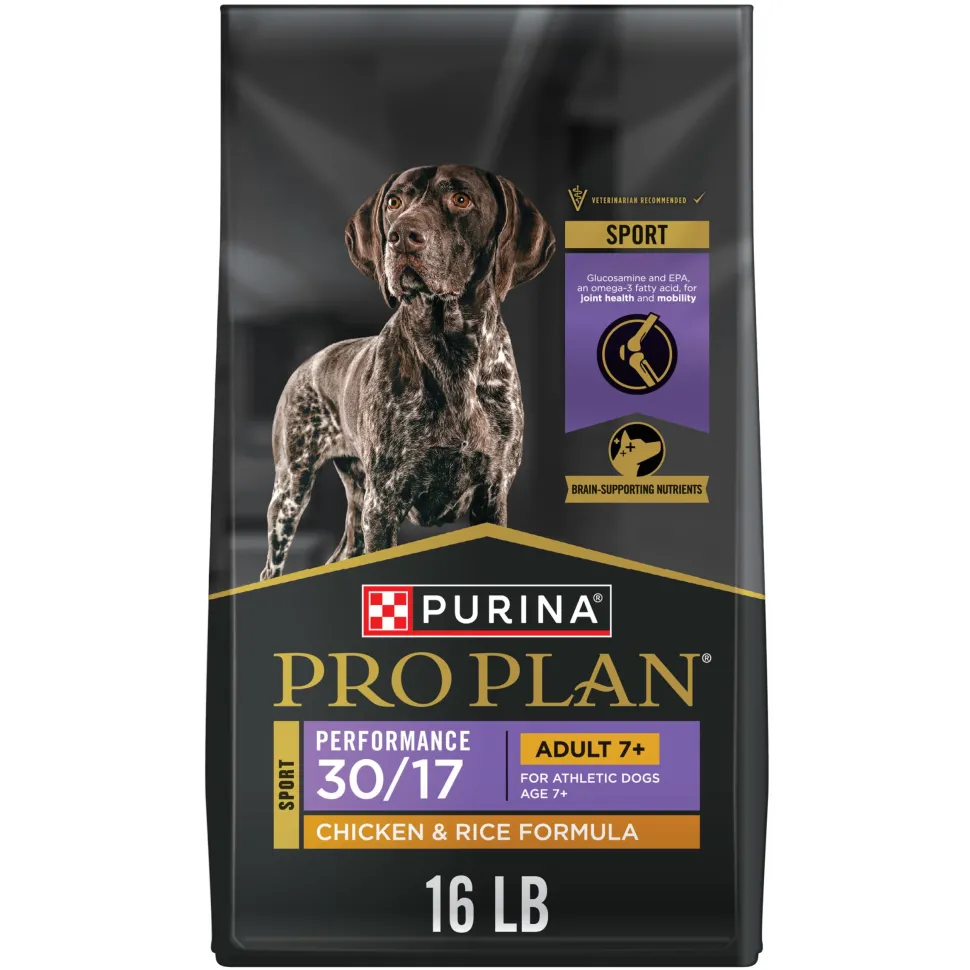 Purina Pro Plan Performance 30/17 Chicken and Rice Formula Adult 7+ Dry Dog Food - 16 Lbs