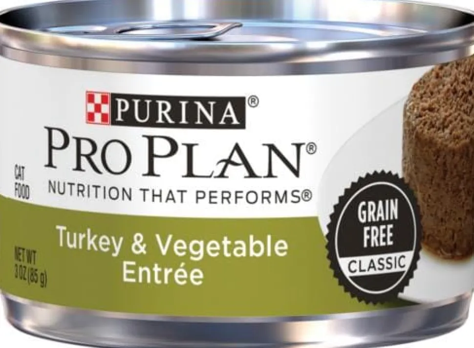 Purina Pro Plan Savor Adult Grain Free Turkey and Vegetable Entree Classic Canned Cat Food