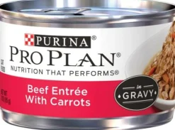 Purina Pro Plan Savor Adult Beef Entree in Gravy with Carrots Canned Cat Food