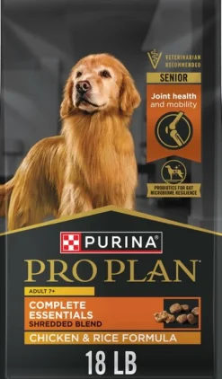 Purina Pro Plan Savor Shredded Blend Chicken and Rice 7+ Senior Adult Dry Dog Food - 18 Lbs