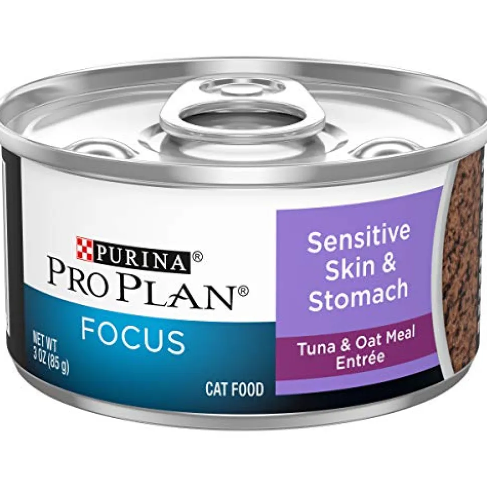 Purina Pro Plan Sensitive Skin and Stomach Turkey and Oatmeal Canned Cat Food - 3 Oz - Case of 24