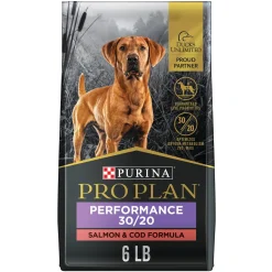 Purina Pro Plan Sport Performance 30/20 Salmon and Cod Dry Dog Food - 6 Lbs - Case of 5