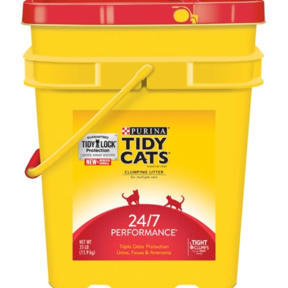 Purina Tidy Cats 24/7 Performance Clumping Low-Dust Odor Protection Clay Mult-Cat Litter - 35 Lbs