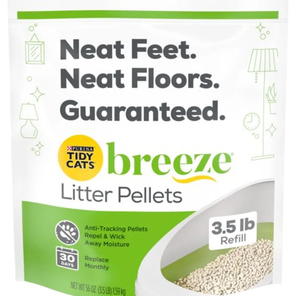 Purina Tidy Cats Breeze Original Pellets Dust-Free Unscented Cat Litter - 3.5 Lbs - Case of 6