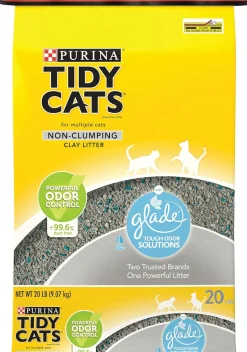 Purina Tidy Cats Glade Tough-Odor Solutions Non-Clumping Clay Cat Litter - 20 Lbs