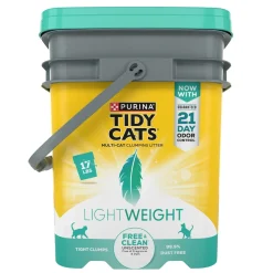 Purina Tidy Cats Lightweight Free and Clean Unscented with Odor Absorbing Charcoal Clay Multi-Cat Litter - 17 Lbs